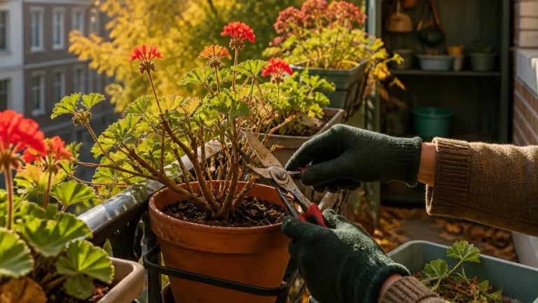 Hiverner les géraniums : le geste simple à faire avant le gel